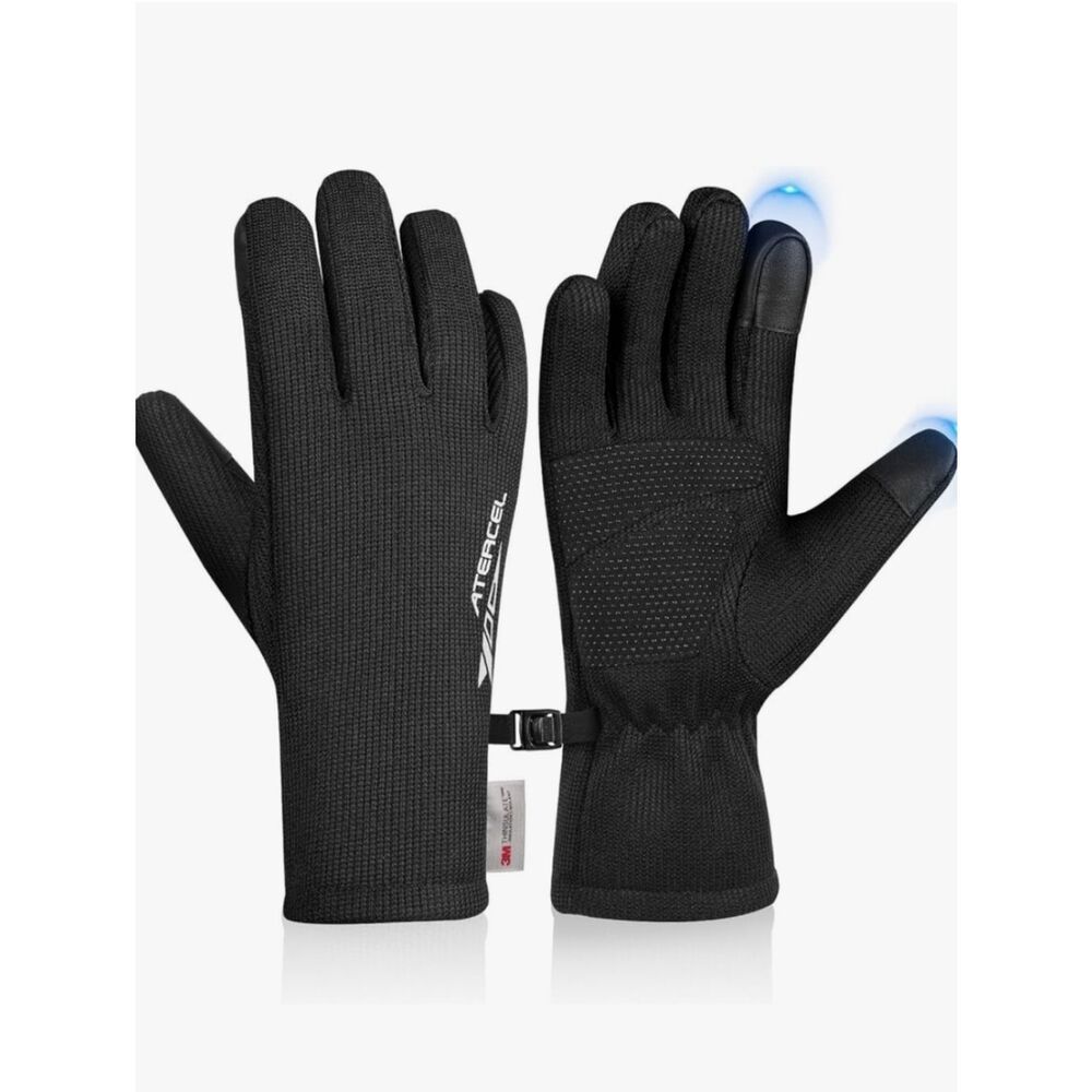 Men’s Black Touchscreen Winter Gloves